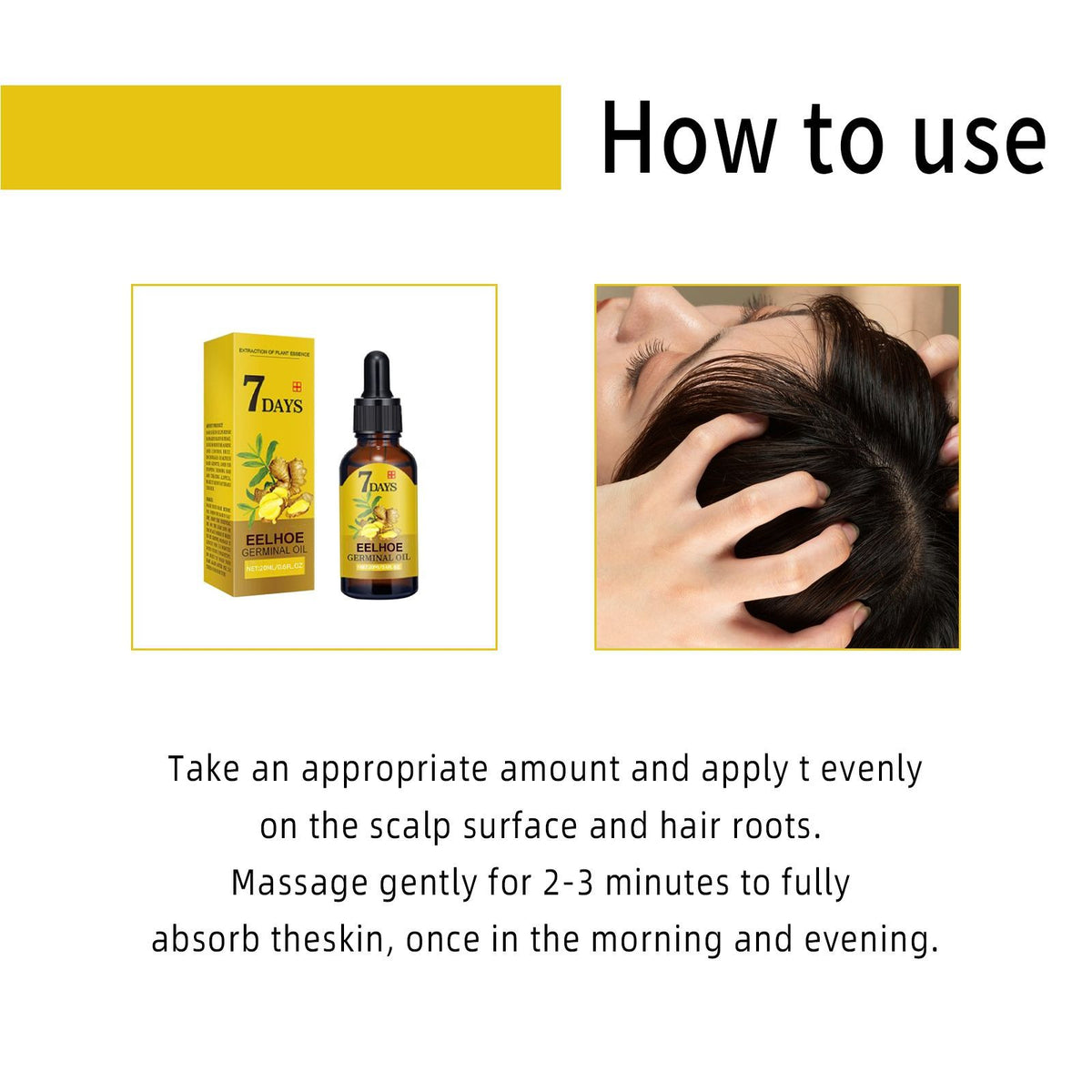 EELHOE Ginger Hair Care Liquid Nourishes And Nourishes Hair, Strengthens And Prevents Hair Loss