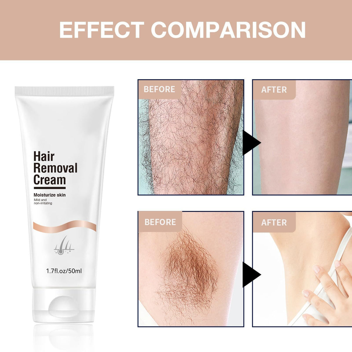 Body Hair Removal Cream And Soothing Cream