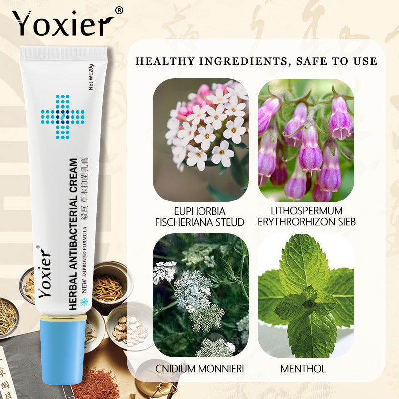 Herbal Antibacterial Cream Psoriasis Cream Anti-itch Relief Eczema Skin Rash Urticaria Desquamation Treatment