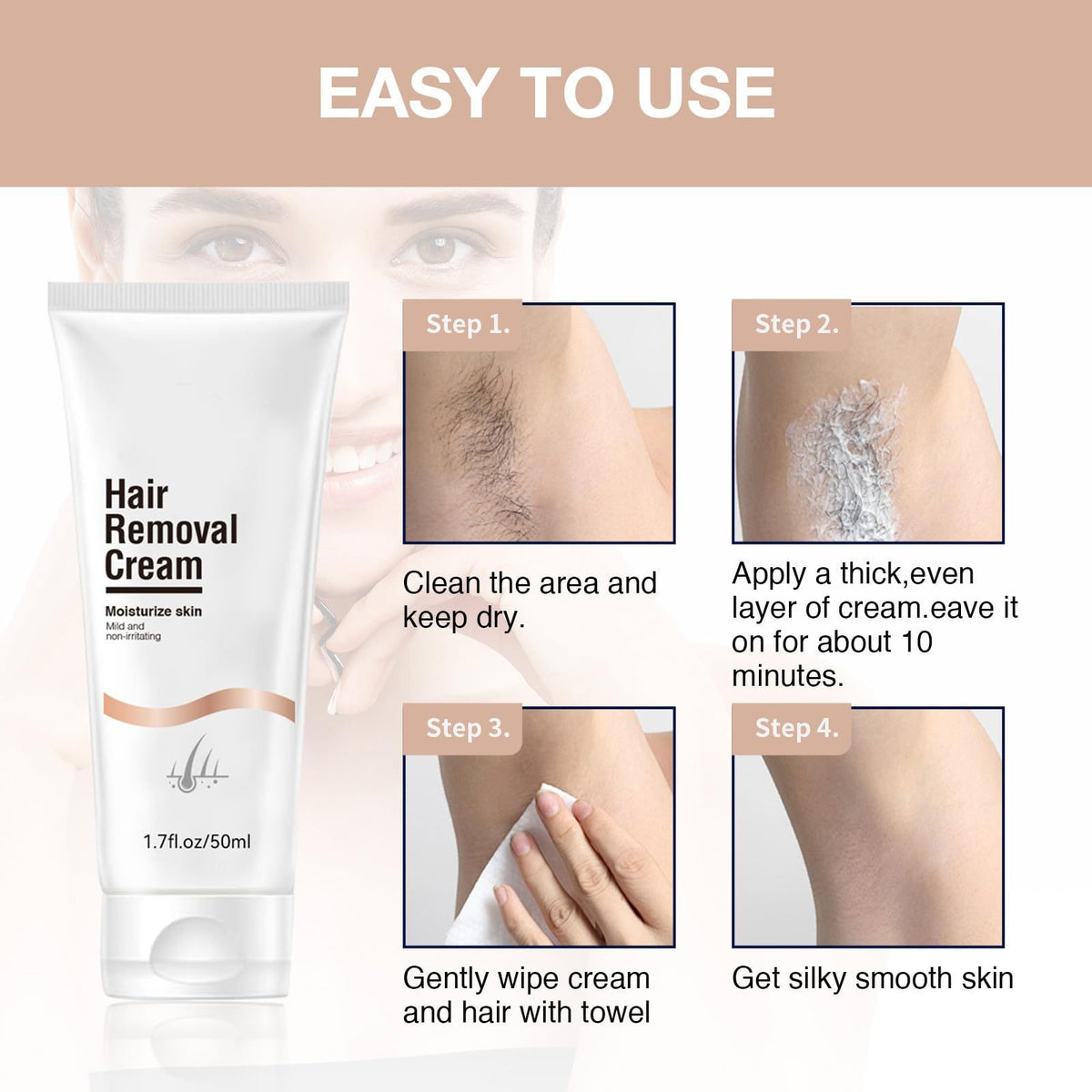 Body Hair Removal Cream And Soothing Cream