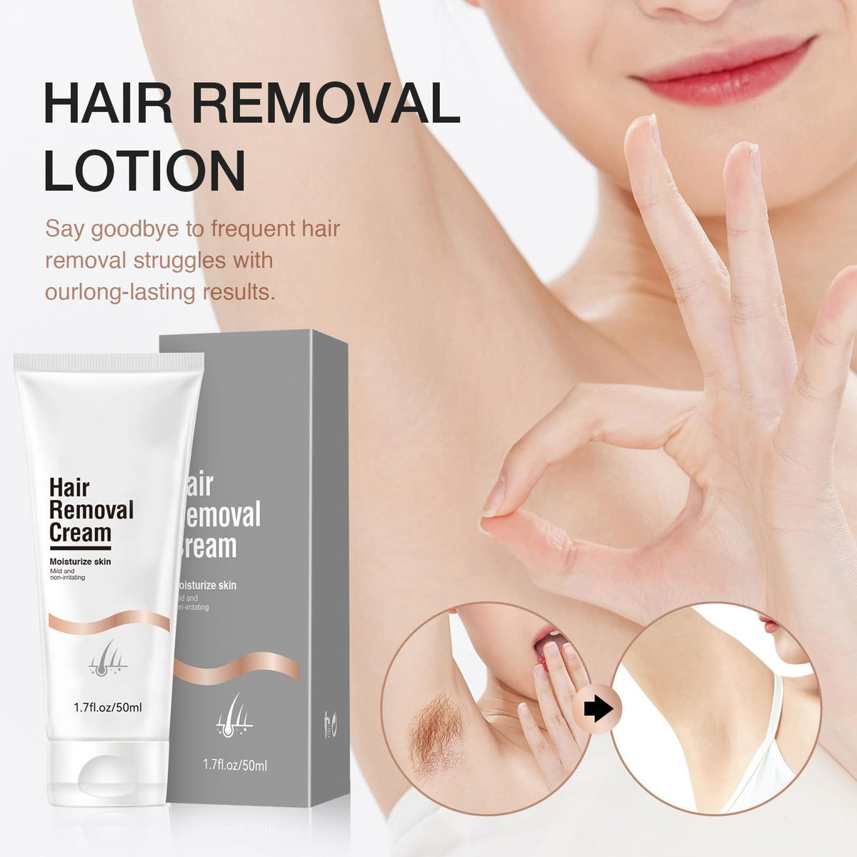 Body Hair Removal Cream And Soothing Cream