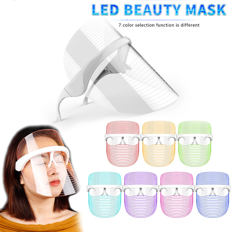 7 Color LED Mask Red Light Therapy Skin Massager